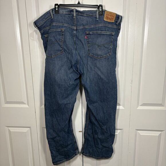 Levis 559 Mens Jeans 48x32 Relaxed Straight Fit Dark Wash Denim Big Tall Classic - Picture 2 of 9